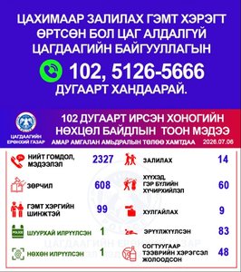 Хоногийн нөхцөл байдлын тоон мэдээ